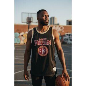 Kobe Bryant Lower Merion Headgear Classics Black Red Basketball Jersey Size XXXL